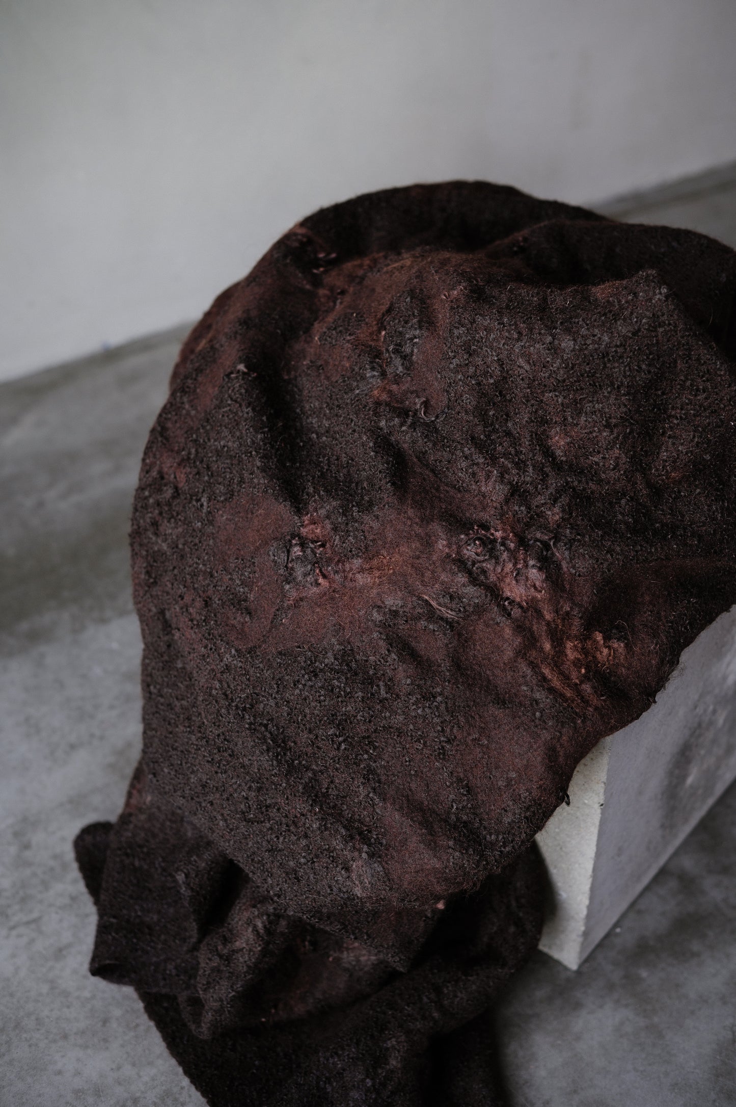 WOOL AND MOHAIR BLANKET - CHESTNUT 1/1