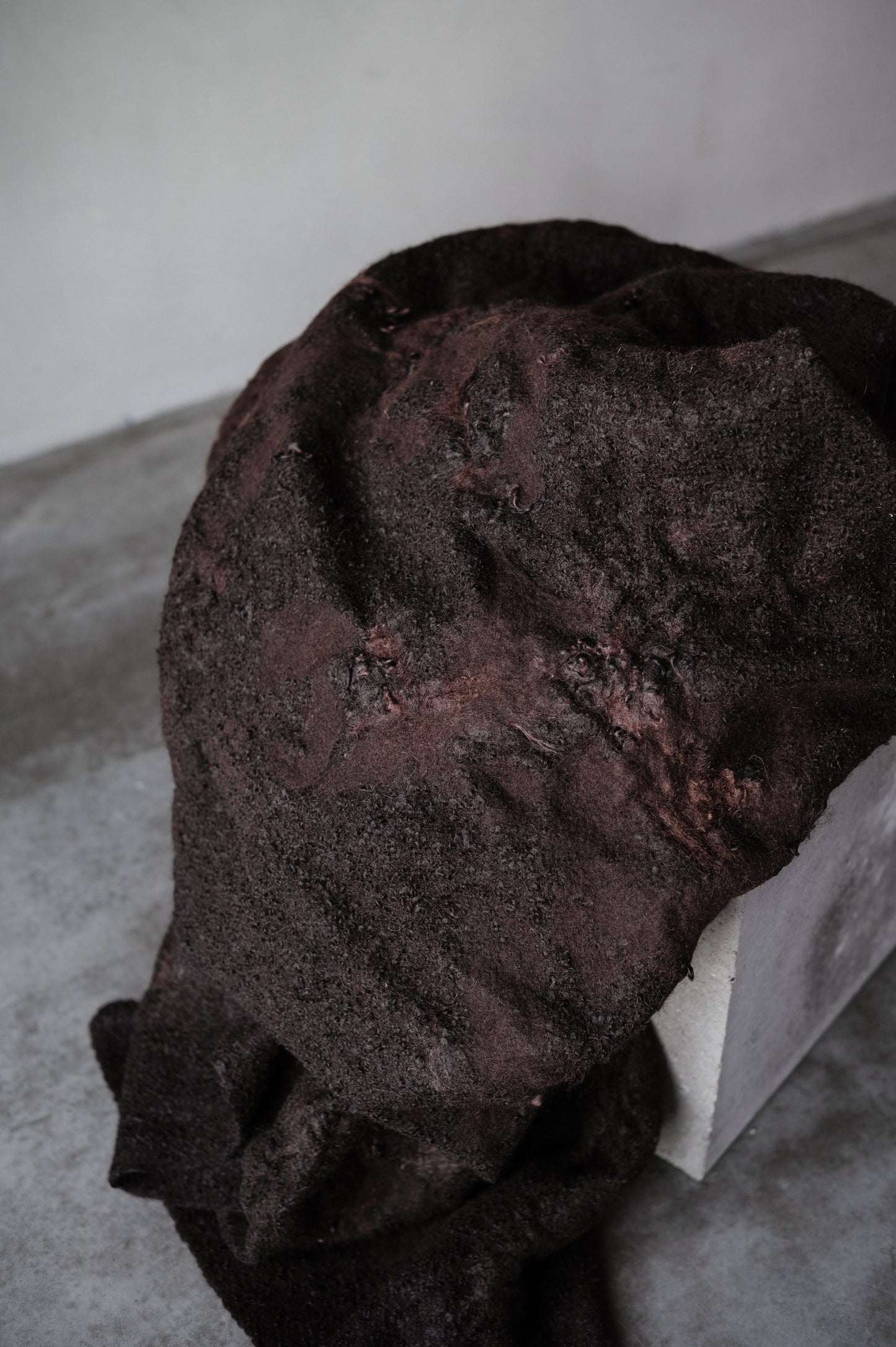 WOOL AND MOHAIR BLANKET - CHOCOLATE 1/1